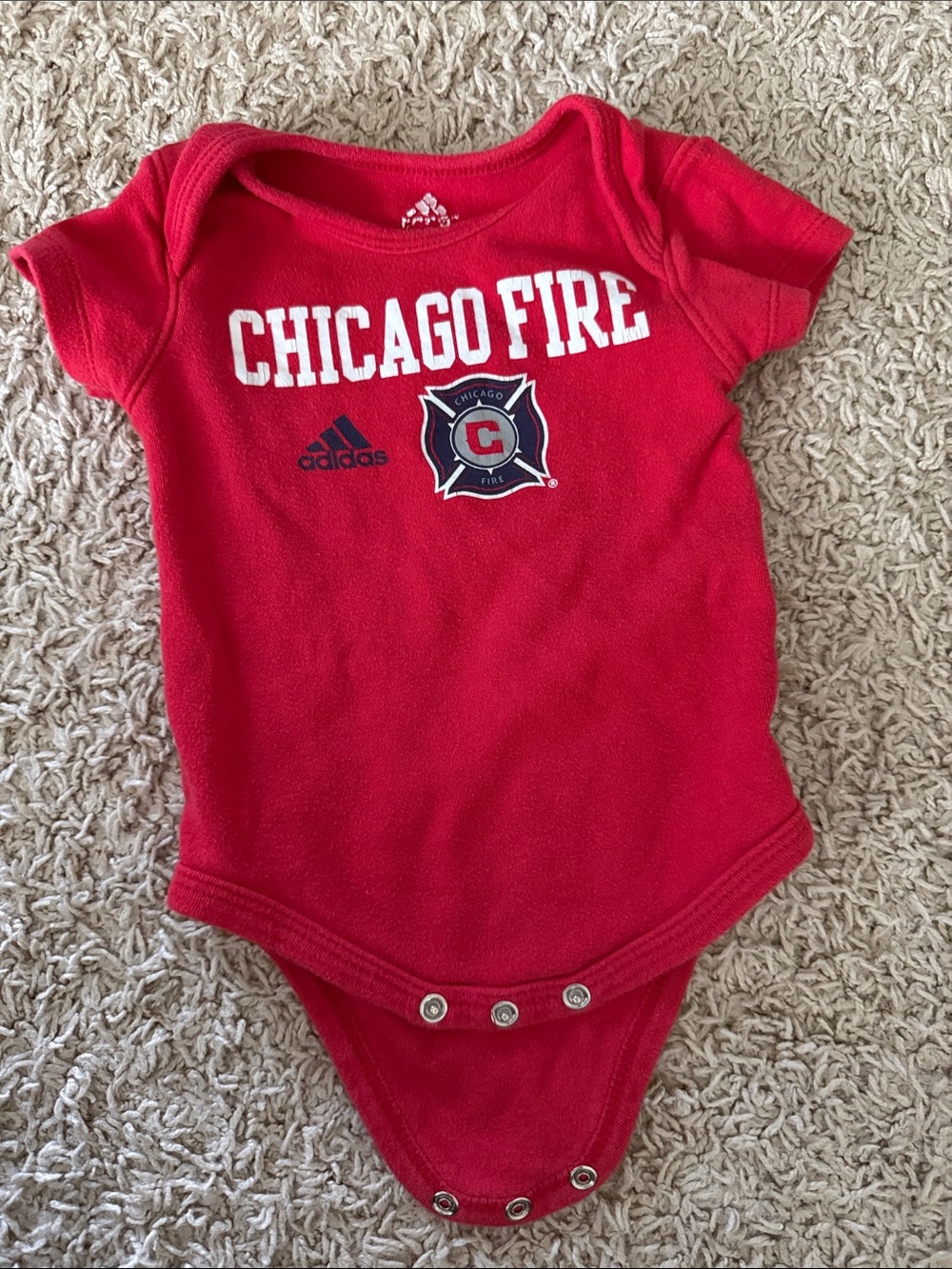 adidas Red Chicago Fire Infant One-Piece Bodysuit